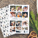 Unser Jahr Minimalistisch 12 FotoCollage Weihnacht Feiertagskarte<br><div class="desc">Feiern Sie das Jahr mit diesem "Unser Jahr Minimalistisch 12 FotoCollage Weihnachten" Weihnachtskartendesign. Dieses elegante und schlichte Design zeigt eine Collage von 12 individuellen Fotos, eines für jeden Monat des Jahres. Im Herzen der Karte, können Sie wählen, "einen Blick auf unser Jahr" oder ein personalisiertes Gruß, einige Alternativen sind "Jahr...</div>