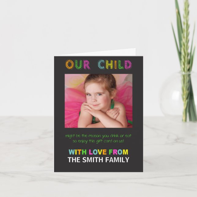 Unser Kind könnte der Grund sein, warum Sie Mittei Dankeskarte (Vorderseite)