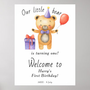 Unser kleiner Bär dreht einen Kindergeburtstag Poster