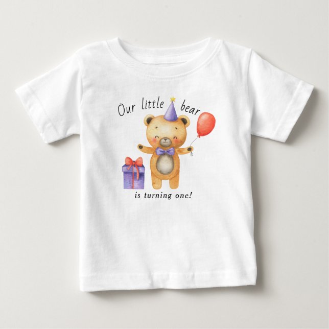 Unser kleiner Bär verwandelt einen Kindergeburtsta Baby T-shirt (Vorderseite)