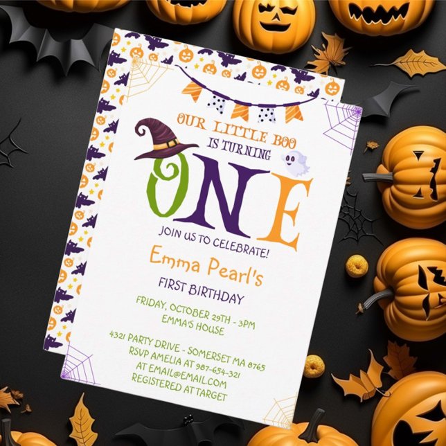 Unser kleiner Boo, der einen dreht, Halloween 1. G Einladung (Von Creator hochgeladen)