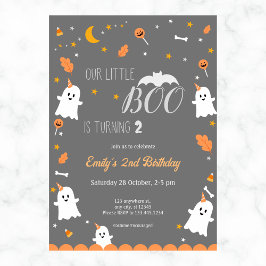Unser kleiner Boo dreht sich um H,alloween Einladung