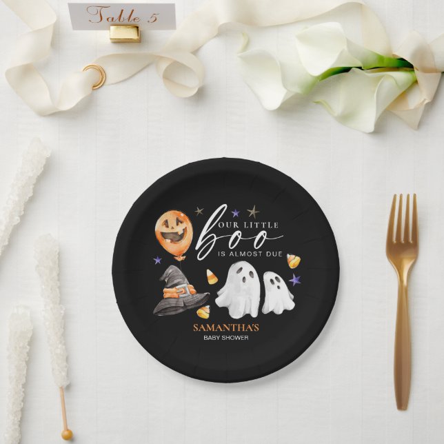 Unser kleiner Boo ist die passende Halloween-Kinde Pappteller (Hochzeit)
