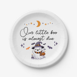 Unser kleiner Boo ist fast die richtige Babydusche Pappteller