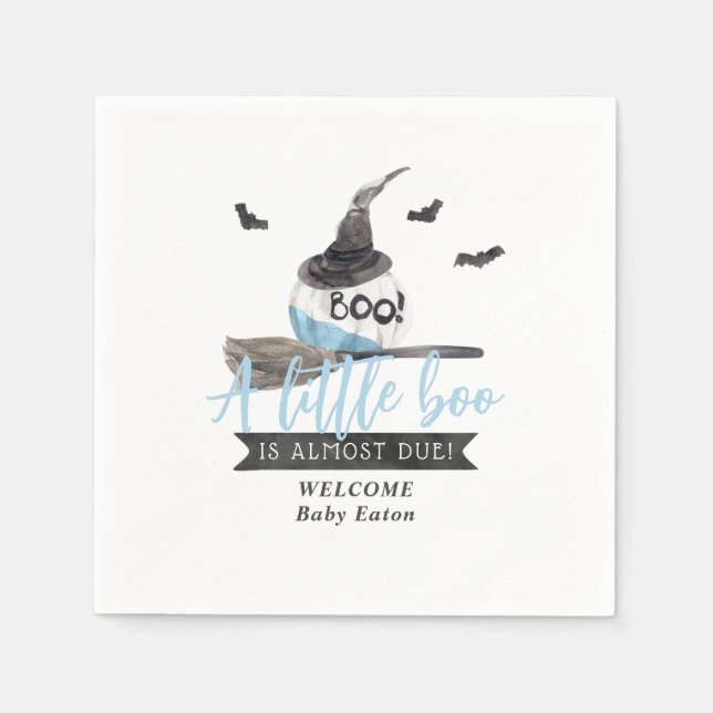 Unser kleiner Boo ist fast gerade wegen Halloween  Serviette (Vorderseite)