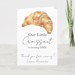 Unser kleiner Croissant 1. Geburtstag Danke