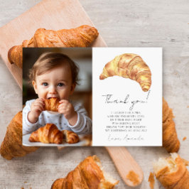 Unser kleiner Croissant 1. Geburtstag Vielen Dank Dankeskarte