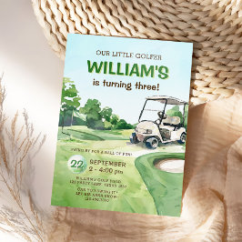 Unser kleiner Golfer Boy Golf zum Geburtstag Einladung