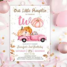 Unser kleiner Kürbis | Pinker LKW Mädchen 2. Gebur