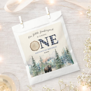 Unser kleiner Lumberjack Bär Blue 1. Geburtstag Pa Geschenktütchen