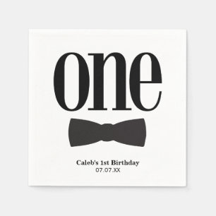 Unser kleiner Mann wird 1. Geburtstag Fliege Party Serviette