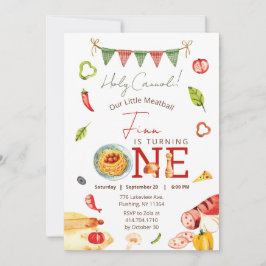 Unser kleiner Meatball 1. Geburtstag Einladung