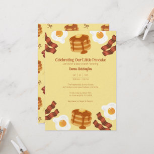 Unser kleiner Pfannkuchen-Frühstücks-Brunch-Thema Einladung