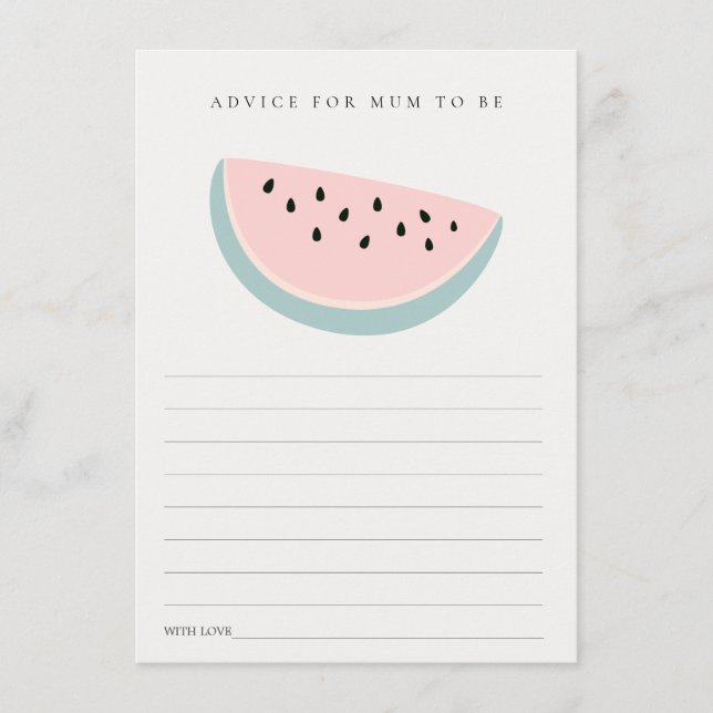 Unser kleiner Pink Melon Ratschlag für die Mum Bab Begleitkarte (Vorderseite)