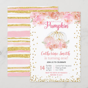 Unser kleiner Pumpkin 1. Geburtstag Einladung
