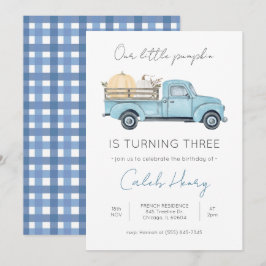 Unser kleiner Pumpkin/Blue Truck Einladung zum Geb