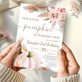 Unser kleiner Pumpkin | Boho Fall Girl 2. Einladung