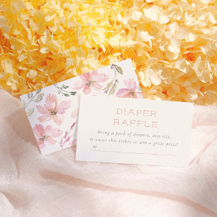 Unser kleiner Pumpkin Floral Diaper Raffle Begleitkarte