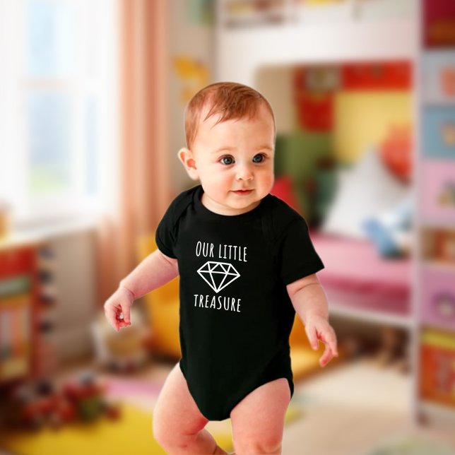 Unser kleiner Schatz. Einfach schwarz Baby Strampler (Von Creator hochgeladen)