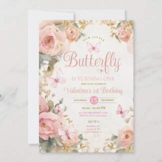 Unser kleiner Schmetterling verwandelt eine rosa B Einladung