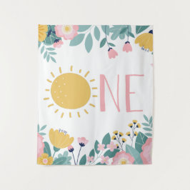 Unser kleiner Sonnenschein Boho Floral ONE Wandteppich