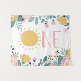 Unser kleiner Sonnenschein Boho Floral ONE Wandteppich