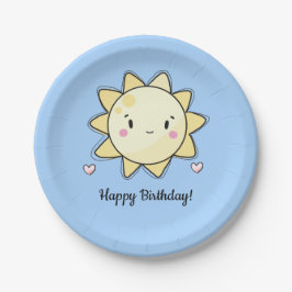 Unser kleiner Sonnenschein Glück zum Geburtstag Bl Pappteller