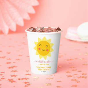 Unser kleiner Sonnenschein Yellow Baby Shower Pape Pappbecher