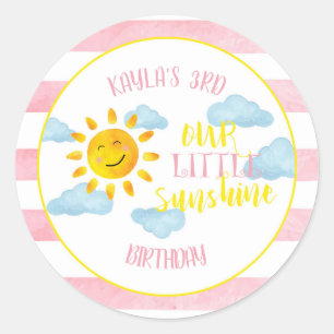 Unser kleiner Sunshine-Gefälligkeitsaufkleber Runder Aufkleber