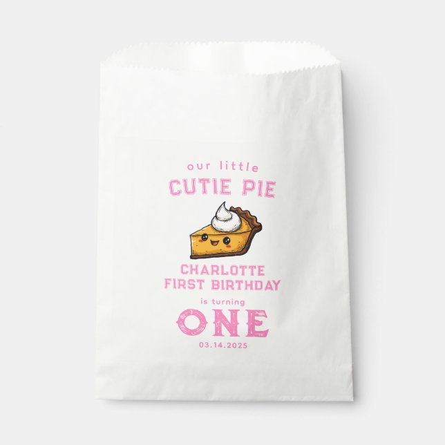 Unser kleiner Süsse Pi Tag 1. Geburtstag Geschenktütchen (Vorderseite)