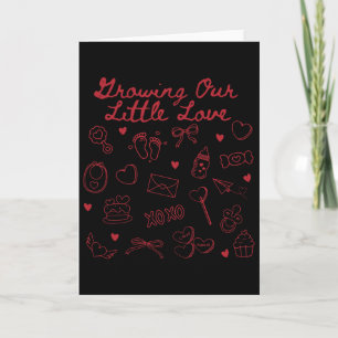 Unser kleiner Valentinstag Schwangerschaftsankündi Karte
