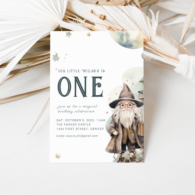 Unser kleiner Zauberer ist eins Einladung (Von Creator hochgeladen)