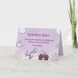 Unser kleines Boo Halloween 1. Geburtstag Dankeskarte