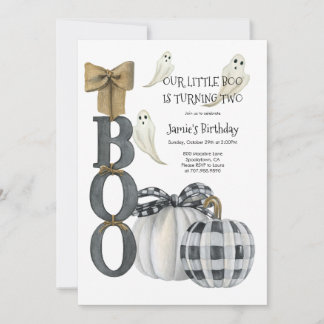 Unser kleines Boo Halloween 2. Geburtstag Einladung