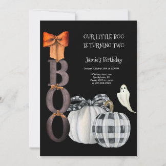 Unser kleines Boo Halloween 2. Geburtstag Einladung