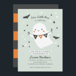 Unser kleines Boo Niedliches Kid Halloween zum zwe Einladung<br><div class="desc">Feiern Sie Ihren ersten Geburtstag mit dieser bezaubernden Geburtstagsfeier zum Halloween-Thema. Es zeigt ein Minzthema,  Schwarz,  Weiß und Orange mit einer Darstellung eines niedlich lächelnden Geistes,  der ein buntes Banner mit dem Wort "One" hält</div>
