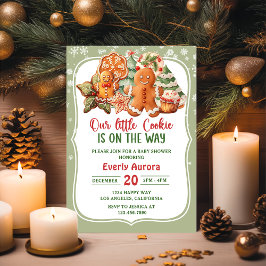 Unser kleines Cookie ist auf dem Weg zum Baby Dusc Einladung