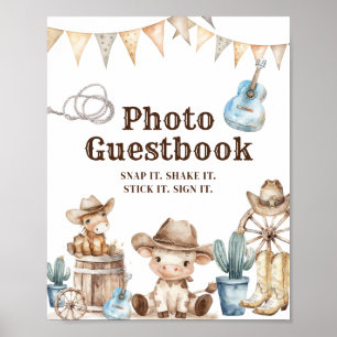 Unser kleines Cowboy Baby Shower Foto Gästebuch