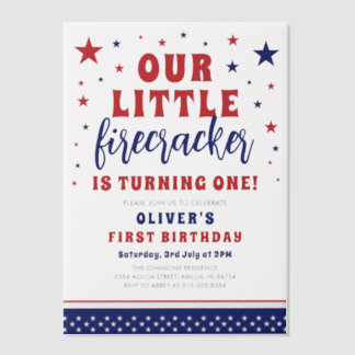 Unser kleines Firecracker 1. Geburtstag Party