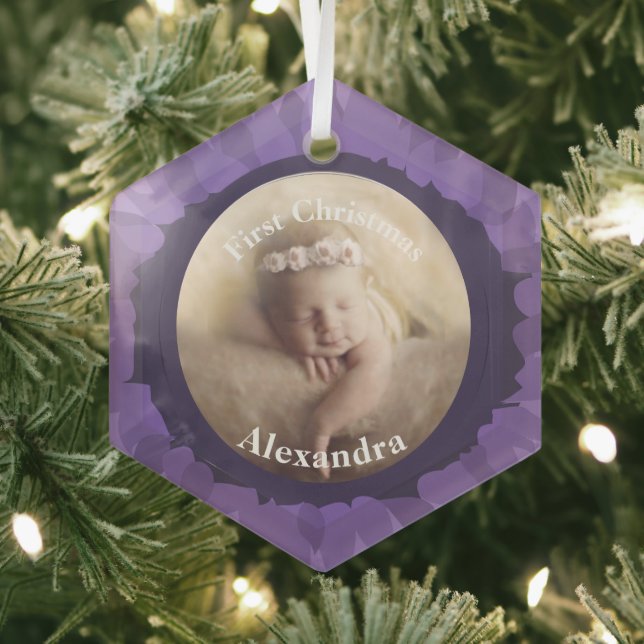 Unser kleines Gerber Baby Foto Ornament - Traube (Insitu)