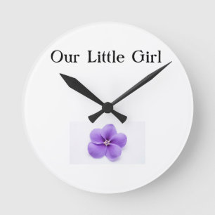 Unser kleines Girl Baby Kinderzimmer rund um die U Runde Wanduhr