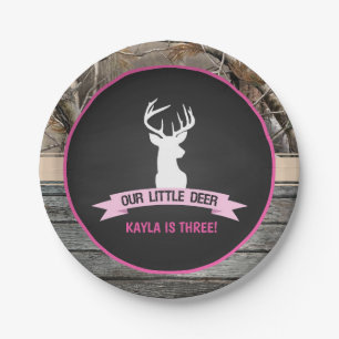 Unser kleines Hirschplättchen - Mädchen Pappteller
