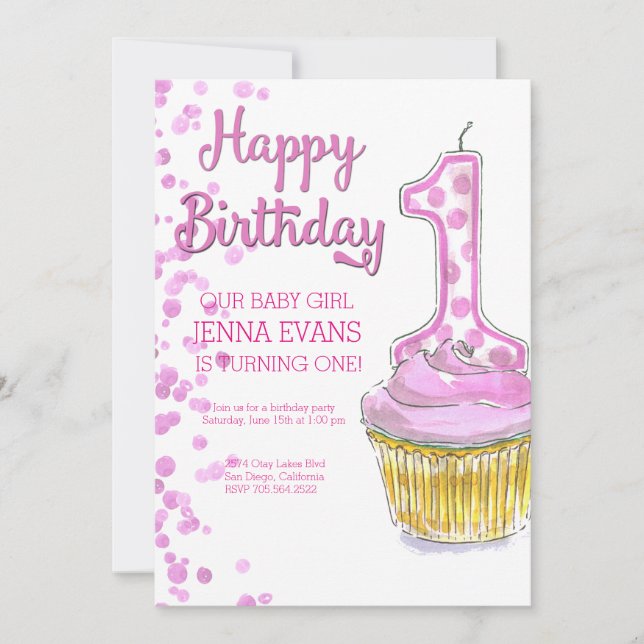 Unser kleines Mädchen macht eine Einladung (Vorderseite)