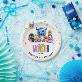 Unser kleines Monster 1. Geburtstag Party Pappteller