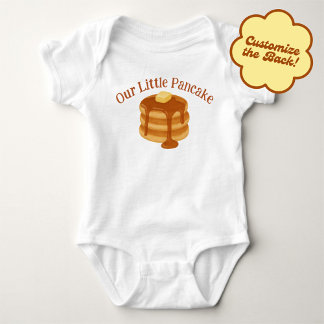 Unser kleines Pfannkuchen-Frühstücksthema Baby Strampler