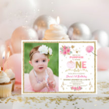 Unser kleines Pink & Gold Pumpkin 1. Geburtstag Pa