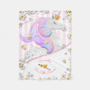 Unser kleines Prinzessenkind ist rosa gestreift Ei Fleecedecke