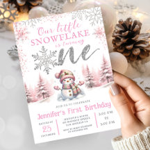Unser kleines Schneeflocken Girl Pink Silver 1. Ge