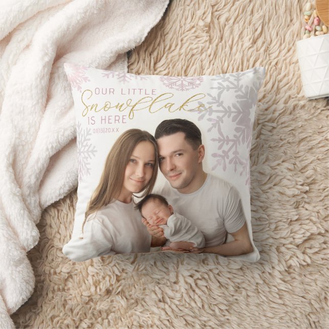 Unser kleines Snowflake Baby Keepake Kissen (Decke)