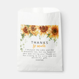 Unser kleines Sonnenblumen-Foto Geburtstag Vielen  Geschenktütchen
